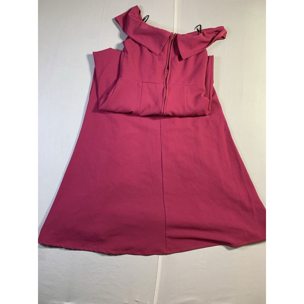 LULU'S Classic Glam Plum Off-the-Shoulder Fit Flare Long W/slit DRESS Size small - Picture 4 of 4